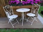 TABLE ET CHAISES DE JARDIN, Jardin & Terrasse, Enlèvement, Comme neuf, Rond, Métal