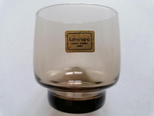 Vintage smoke drinkglas - Luminarc (14 lage + 3 hoge), Verzamelen, Glas en Drinkglazen, Nieuw, Frisdrankglas, Ophalen