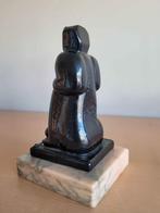 Oud geëmailleerd gietijzeren beeldje., Antiek en Kunst, Kunst | Beelden en Houtsnijwerken, Ophalen of Verzenden