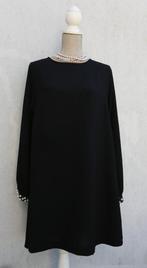Mooie zwarte H&M jurk met parels T42, Kleding | Dames, Jurken, H&M, Zwart, Maat 42/44 (L), Ophalen of Verzenden
