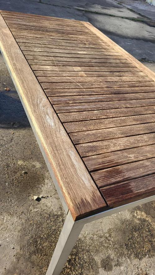 Moderne Tuintafel 180x90 cm – Stijlvol & Stevig!, Tuin en Terras, Tuintafels, Gebruikt, Metaal, Ophalen