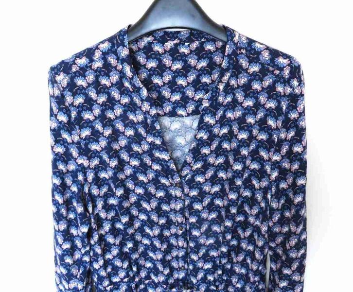 Jurk Esprit, blauw, met knoopjes - maat D 38 / F 40, Kleding | Dames, Jurken, Gedragen, Maat 38/40 (M), Blauw, Onder de knie, Ophalen of Verzenden