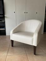 Eigentijdse witte fauteuil, Huis en Inrichting, Fauteuils, Hout, 75 tot 100 cm, Contemporain, Zo goed als nieuw