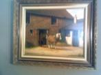 schilderij stal met paarden gete J Vanbaelen, Ophalen