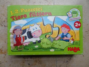 Haba  1,2, puzzel - dieren voeren