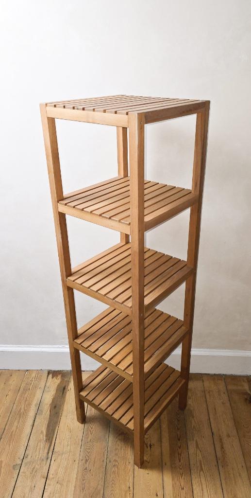 Massief houten rekje met 5 niveaus - Multifunctioneel, Huis en Inrichting, Woonaccessoires | Etagères, Zo goed als nieuw, Ophalen of Verzenden