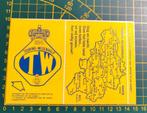 Sticker Touring Wegenhulp lichtblauw met kaart (meerdere), Verzamelen, Ophalen of Verzenden