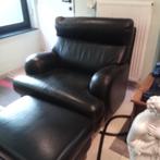 2 woonkamers + voetenbank, Huis en Inrichting, Ophalen of Verzenden, Zo goed als nieuw, Leer
