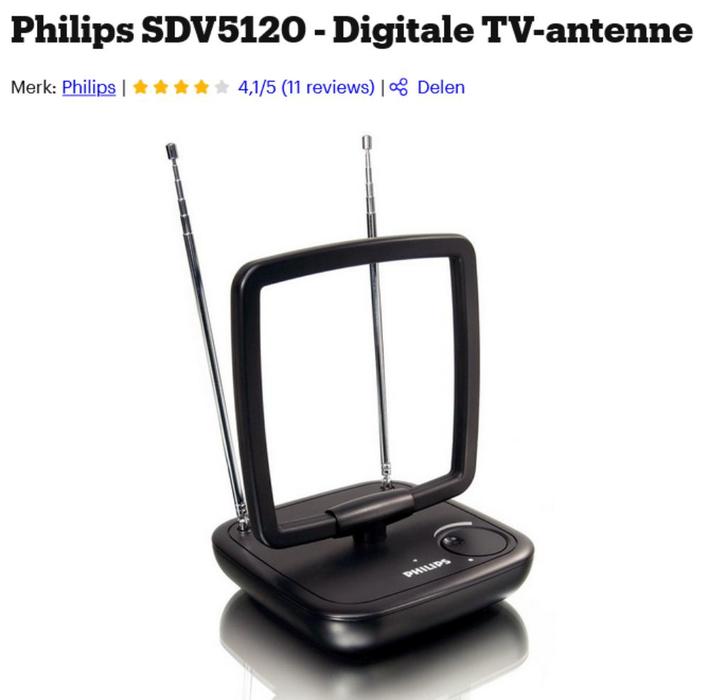 Binnenhuis Tv-FM Antenne - Philips SDV5120, Telecommunicatie, Antennes en Masten, Nieuw, Antenne, Ophalen