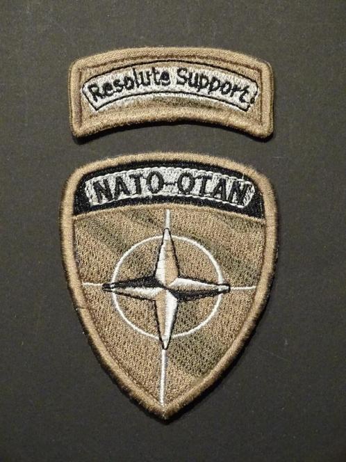 écusson armée italie nato otan resolute support, Verzamelen, Militaria | Algemeen, Landmacht, Embleem of Badge, Ophalen