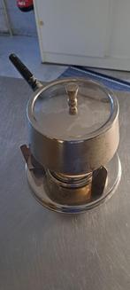 assiettes à fondue  et caquelon inox, Electroménager, Enlèvement, Utilisé, Brûleur, Service à fondue