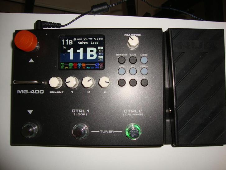 Multi-effect pedaal NUX MG400 + Voeding + Originele doos, Muziek en Instrumenten, Effecten, Zo goed als nieuw, Multi-effect, Ophalen of Verzenden