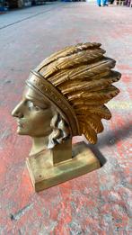 Ancienne statue en bronze d'Indien (motos indiennes), Antiquités & Art, Antiquités | Bronze & Cuivre, Enlèvement ou Envoi
