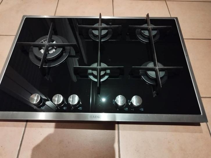 AEG HG795540XB Zwart Ingebouwd Gaskookplaat 5 zone(s), Maison & Meubles, Cuisine | Éléments de cuisine, Utilisé, Noir, Enlèvement