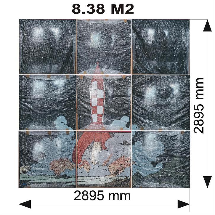 Plaque émaillée Tintin "On a marché sur la lune", Collections, Collections Autre, Comme neuf, Enlèvement