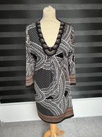 Zwart bruin witte dames jurk van K-Design maat XL, K-design, Ophalen of Verzenden, Zo goed als nieuw, Maat 46/48 (XL) of groter