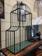 Klassieke brocante metalen vogelkooi groot kooi vogelhuis, Ophalen of Verzenden