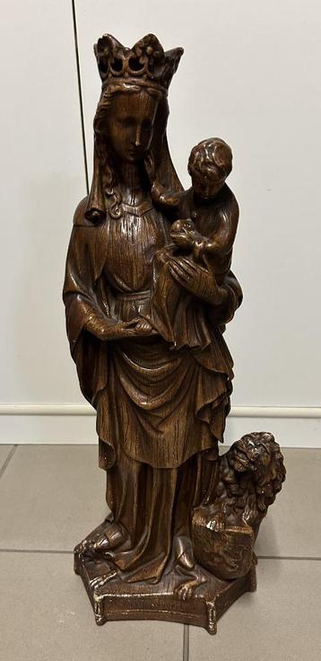 Belle statue de Notre-Dame des Flandres - Plâtre - 57 cm, Enlèvement ou Envoi