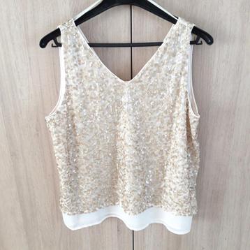 Nieuw topje Esprit met gouden pailletten. beschikbaar voor biedingen