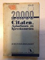 20 000 citaten, aphorismen en spreekwoorden, PROEFAFLEVER., Enlèvement ou Envoi
