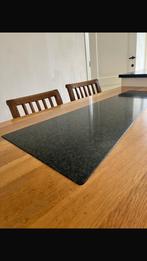 Eiken keukentafel met 4 stoelen, Ophalen, Gebruikt