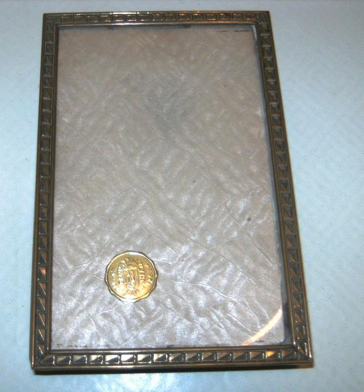 Antiek fotolijstje met bol glas Jyden Rammefabriken, Antiek en Kunst, Curiosa en Brocante, Ophalen