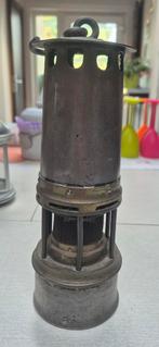 Mijnwerkerslamp antiek 1, Caravanes & Camping, Lampes de poche, Enlèvement, Utilisé
