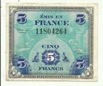 Billet de banque France. Cinq (5) Francs. Série de 1944, Timbres & Monnaies, Enlèvement ou Envoi, France, Billets en vrac