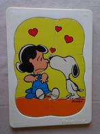 Fisher Price 7-delige houten puzzel - Snoopy kiss, Verzamelen, Ophalen of Verzenden, Snoopy, Gebruikt, Boek of Spel