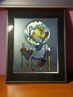 Sarah Kay met kat Holly Hobby 28,5x35,5cm vintage jaar 50, Antiek en Kunst, Ophalen