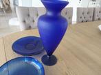 Vaas, Ophalen, Zo goed als nieuw, Blauw, Glas