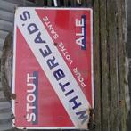 Emaille Whitbread ., Verzamelen, Biermerken, Ophalen, Gebruikt, Reclamebord, Plaat of Schild, Overige merken