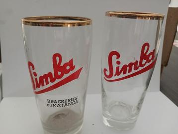 Duo Simba glazen (congoo), Verzamelen, Ophalen of Verzenden, Zo goed als nieuw