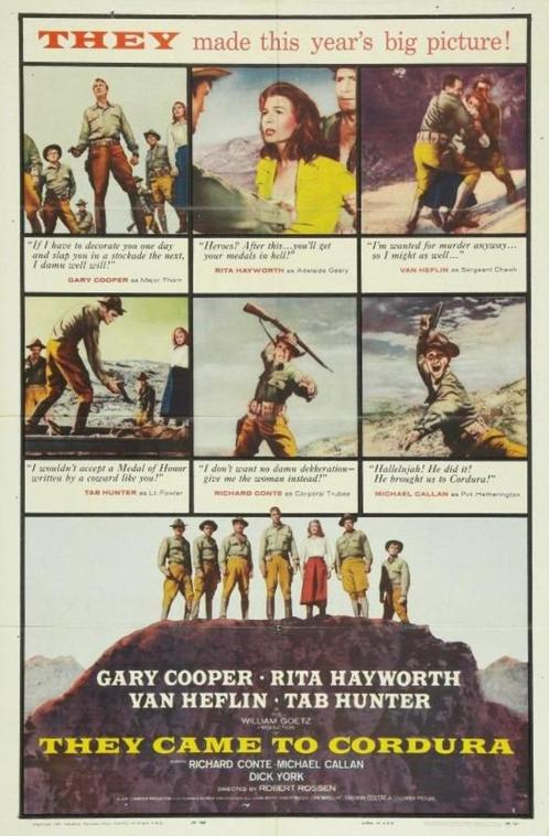 16mm speelfilm  --  They Came To Cordura (1959) LPP, TV, Hi-fi & Vidéo, Bobines de film, Film 16 mm, Enlèvement ou Envoi