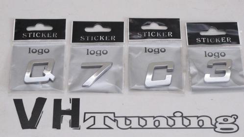 3D logo letters chroom, zelfklevend, merk sticker, Autos : Divers, Tuning & Styling, Enlèvement