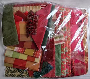 Handwerk Hobby Slowstitch Designers stofrest ROOD-GROEN beschikbaar voor biedingen