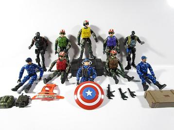 Gi Joe - US Navy Crew 3 - Figuren+ uitrusting 1:18 - Gijoe beschikbaar voor biedingen