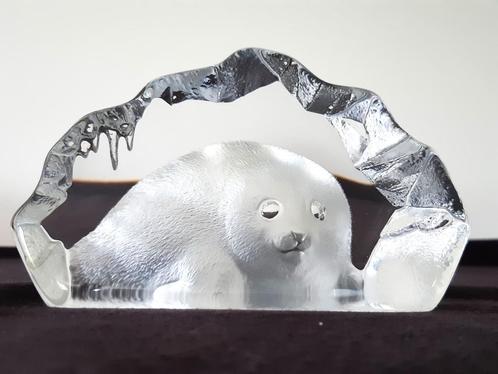 Mats Jonasson : Kristallen baby zeehond schulptuur, Antiek en Kunst, Antiek | Glaswerk en Kristal, Ophalen of Verzenden
