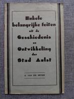 Brochure geschiedenis Aalst 1938, Ophalen of Verzenden, Diversen, 20e eeuw of later, Gelezen