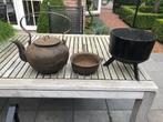 gietijzeren waterketel, steelpan en bloempot, Ophalen