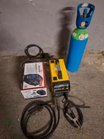 Halfautomaat met gasfles laskap, Doe-het-zelf en Bouw, Gereedschap | Lasapparaten, Ophalen, Zo goed als nieuw, 150 tot 250 ampère