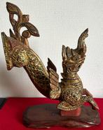 Rare Dragon Mandalay de Birmanie en Bois Fin 19ème Siècle, Antiquités & Art, Enlèvement ou Envoi