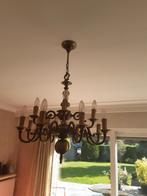 8 armige, bronzen luchter, Huis en Inrichting, Lampen | Kroonluchters, Ophalen, Gebruikt, Metaal, Klassiek