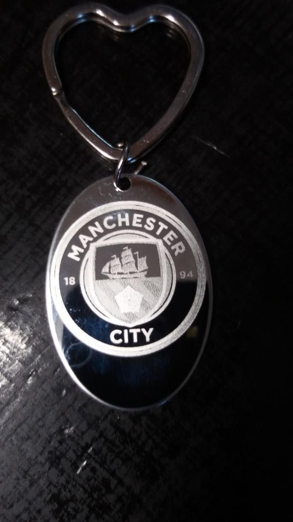 Stalen sleutelhanger: MANCHESTER CITY, Verzamelen, Sleutelhangers, Nieuw, Merk, Ophalen of Verzenden
