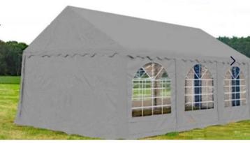 Lichtgrijze partytent 6x4, zo goed als nieuw  beschikbaar voor biedingen