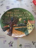 Groot antiek aardewerk bord, Antiek en Kunst, Ophalen of Verzenden
