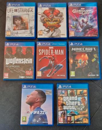 GAMES PS4 ZEER GOEDE STAAT  beschikbaar voor biedingen