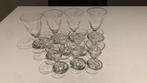Sherry en liqeurglazen ingeslepen glas, Gebruikt, Borrel- of Shotglas, Ophalen