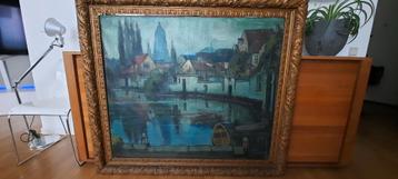 Oude schilderij  beschikbaar voor biedingen