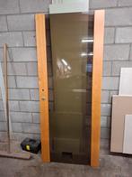 Eiken deur met glaswerk, Gebruikt, 80 tot 100 cm, Ophalen of Verzenden, 200 tot 215 cm